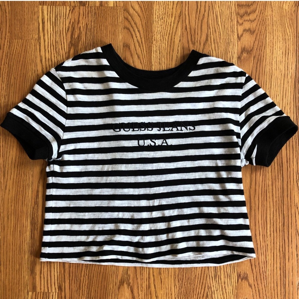 Guess jeans cropped shirt